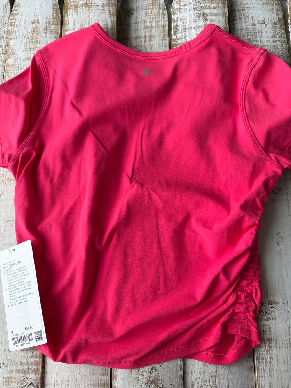 Lululemon All It takes Tee Nulu Size 8 Lipgloss NWT